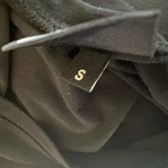 Bitte Kai Rand Black Stretch 3/4 Sleeve T-Shirt with Zippered Pockets sz S EUC - Picture 5 of 9